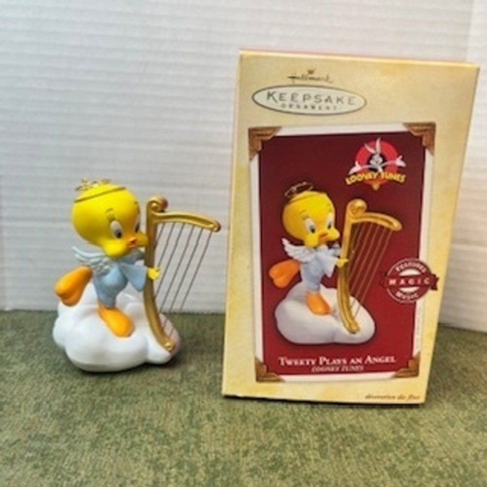 Hallmark Keepsake‎ Ornament Tweety Plays An Angel Looney Tunes 2005 Magic Music